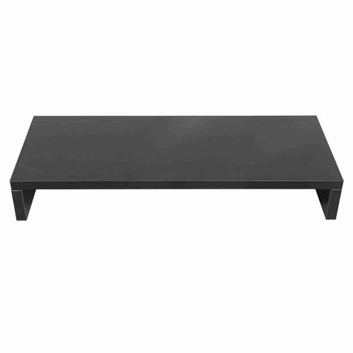 equlup Soporte elevador para monitor, 50 x 20 x 6 cm, soporte de para computadora portátil, estante para monitor de computadora, organizador de escritorio, accesorios de oficina para (Negra)