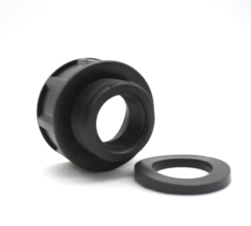 DOJA Barcelona | Raccord Cuve Eau | Filetage Male-Femelle | Reducteur Universel Ø1-3/4 | Adaptateur Cuve | Plastique | pour Recuperateur d Eau de Pluie, Robinet Cuve, Raccord Tuyau Reservoir