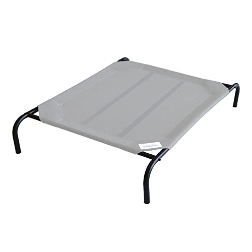 Image of Coolaroo Original Elevated Dog Bed - Breathable Off-The-Ground Pet Bed with Cooling Fabric, Joint Relief & Moisture-Resistant Fabric, 100% Recyclable, Easy Clean, Gray, Extra Large
