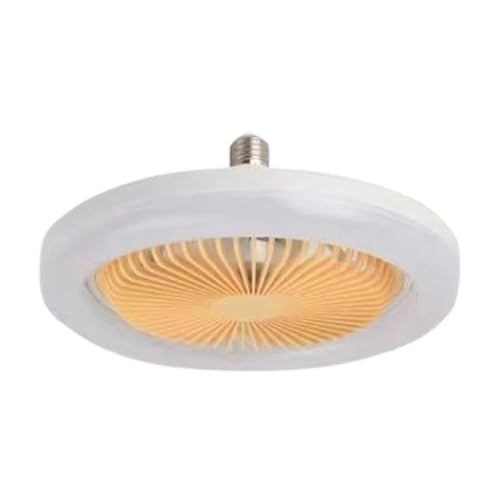 Hjatirace Lámpara de ventilador direccional ajustable con tornillo E27, ventilador de techo LED, ventilador de techo con control remoto, circulación de aire de 360°, estilo que ahorra espacio, 26 cm