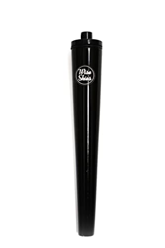 Metal Joint Holder Doob Tube Pink Key Ring Water Resistant Smoking Rolling Accessory (Black)