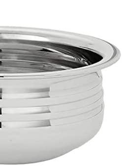 Nirvika Stainless Steel Handi Without lid - Kitchen Serving Cookware Cooking Bowl |Handi Set 5-Pieces|Biryani Handi 500ml, 750ml, 1000ml, 1500 ml, 2000 ml 3