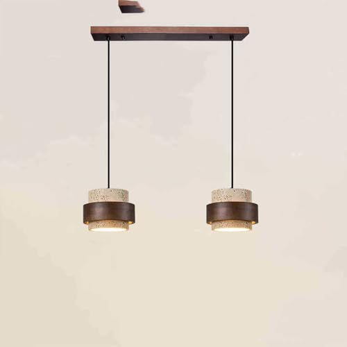 Suspension Luminaire - Style Japonais Lampe Suspendue en Bois Salon E27