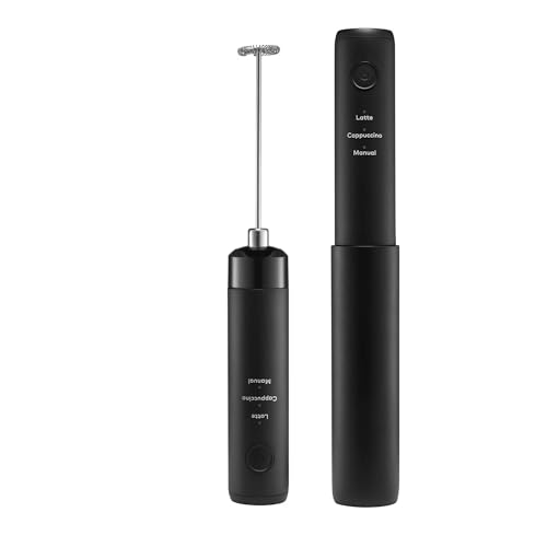 Electric Milk Frother for Hot and Cold Drinks, USB Rechargeable, Removable Dishwasher-Safe Whisk, Lightweight Handheld Wand for Lattes, Cappuccinos, and Specialty Beverages