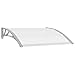 vidaXL Marquesina para Puerta de PC Toldos Persianas Casa Jardín Hogar Terraza Patio Parasoles Balcón Sombreado Sombrilla Exterior 120x100 cm