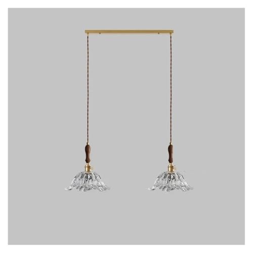 Lustre moderne pétale abat-jour en verre LED lampe suspendue loft café salon salle à manger