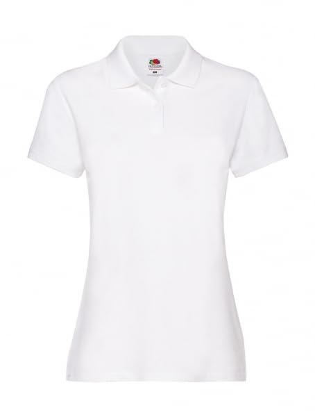 Genérico Polo Premium para Mujer de Manga Corta 100% Algodón Ladies 63-030-0, Color blanco., S