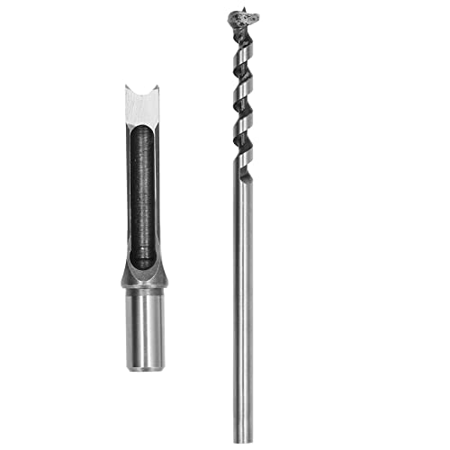 Broca Para Escoplear Con Orificio Cuadrado, Broca Para Escoplear Con Orificio Cuadrado, Cincel Para Escoplear Ajustable De Acero De Aleación, Herramienta Eléctrica Para Carpintería(16mm)