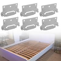 6 soportes de vigas centrales aptas como pieza de repuesto para IKEA 116791 SKORVA Placa de montaje HEMNES BRIMNES MALM cama para fijar herrajes de cama, placa de montaje (sin tornillos)