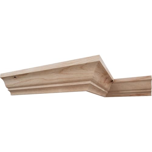 WM52 - Americraft Crown Solid Hardwood Moulding, 2 1/4"H x 1 5/8"P x 2 3/4"F x 96"L, Stain Grade Knotty Alder