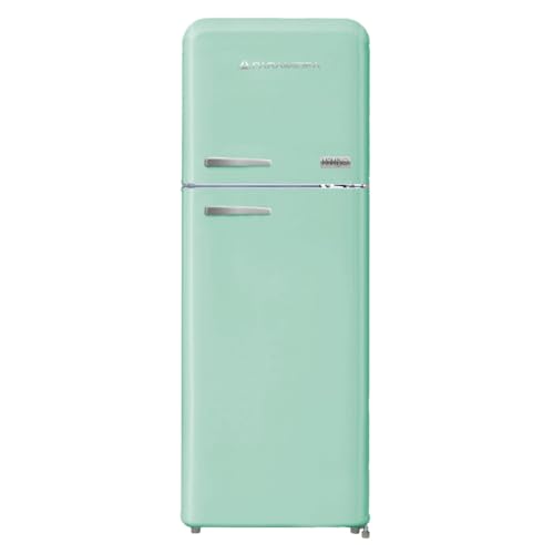 PYRAMIDEA Réfrigérateur Vintage Coloré Vert Double Porte Ventilé 240 L Bruts (206 L Nets) MAMBO2402G