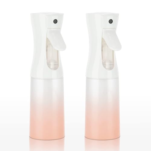 Image of Continuous Mist Spray Bottle, 6.8OZ /200ML Fine Mist Water Spray Bottle for Hair, Salons, Barber, Plants, Skin Care, Cleaning (Matte Pink, 2 Pack)