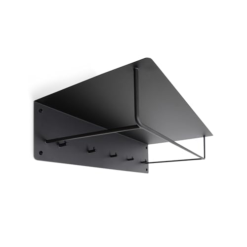 Wandgarderobe GARD Sheet mit Hakenleiste, 3 Kleiderstangen & großer...