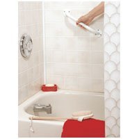 Lumex Versaguard Enamel Coated Grab Bar, White, 16 Inch