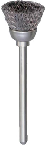 TRUSCO 133C-4 Cup Type Brush, Stainless Steel, Wire 0.004 x Outer Diameter 0.04 x Shaft 0.12 inches (0.1 x 133 x 4