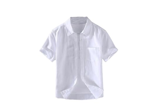 Chemise blanche homme manches courtes pour silhouette ajustée XL