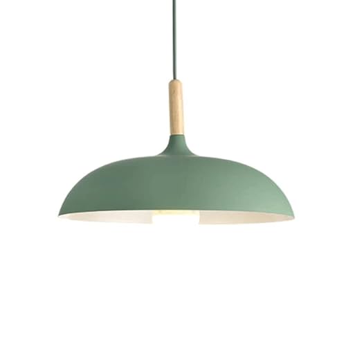 Lustre industriel nordique vert pour éclairage salon et cuisine