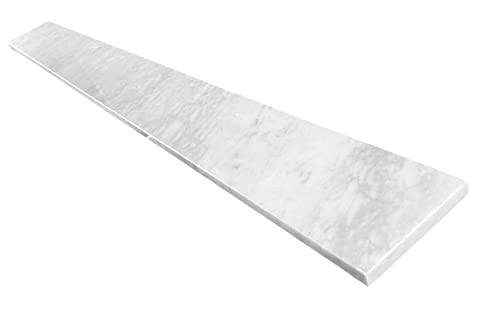Tenedos Carrara Marble Threshold (Marble Saddle) - Polished - (6 X 48) #TOP5
