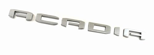 Image of 1x Fits Acadia Front Door or Rear Liftgate Fender Sticker 3D Badge Nameplate Logo Emblem Replacement for 2019-2021 GMC Acadia Terrain Letter (Chrome)