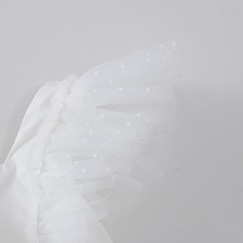Image of Tutu.kk Toddler Girls Vintage Party Dress Ruffled Sleeve A-Line Tulle Flower Girl Dresses for Wedding,Birthday