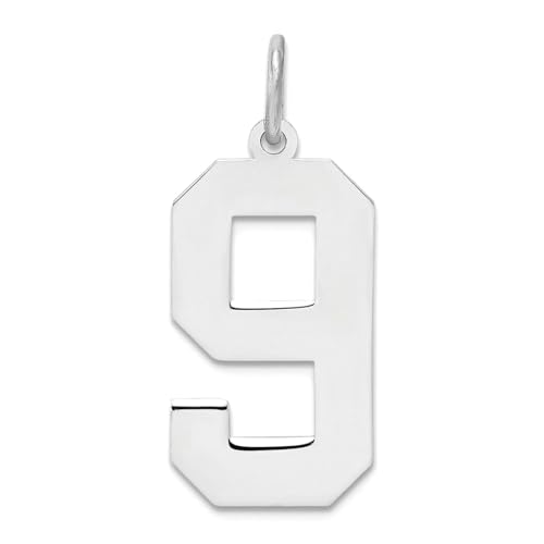 Collier chiffre 9 argent massif pendentif tendance style quotidien