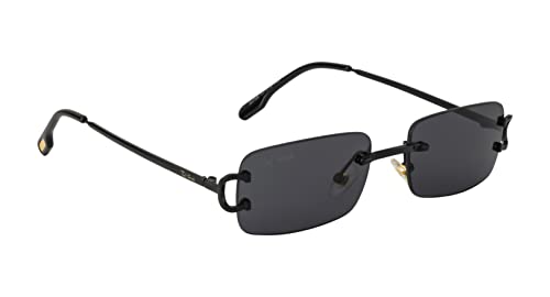 Image of Ted Smith Mens Womens Polycarbonate Uv Protection Metal Rectangular Sunglasses