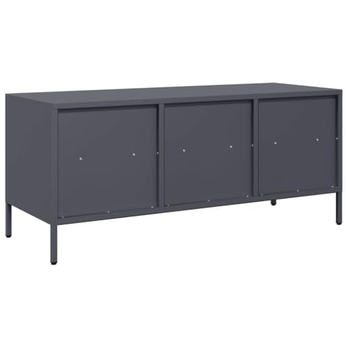 Meuble TV d'extérieur étanche gris anthracite table basse de jardin basse - 8