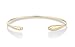 Miabella 925 Sterling Silver Italian Thin Adjustable Organic Teardrop Open Cuff Bangle Bracelet for Women Handmade in Italy (yellow-gold-plated-silver, medium (7.25