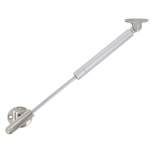 Amig - Compás de Gas para Elevación de Puertas Abatibles de Muebles - Mod.98 - Resistencia de carga: 12 kg - Amortiguador Regulable para Apertura Ascendente Sin Impacto - Plateado