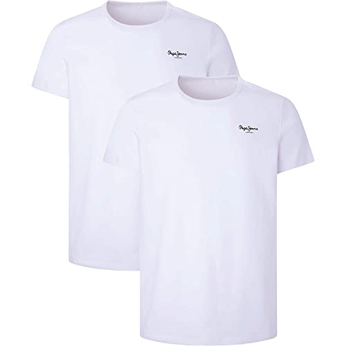 Pepe Jeans Hombre Pepe Tshirt 2p Tshirt Blanco (White),M