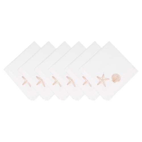Set de 6 Servilletas de Tela C&F Home Blanco 18 x 18 in miniatura 1