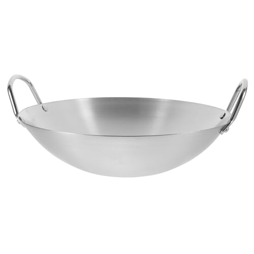 Wok de acero inoxidable con tapa antiadherente 32 cm miniatura 1