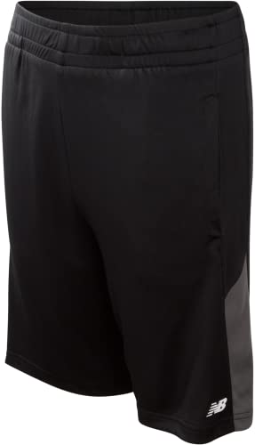 New Balance Boys' Active Shorts - 2 Pack Athletic Mesh Basketball Shorts (Little Boy/Big Boy), Size 7, Black/White #TOP3