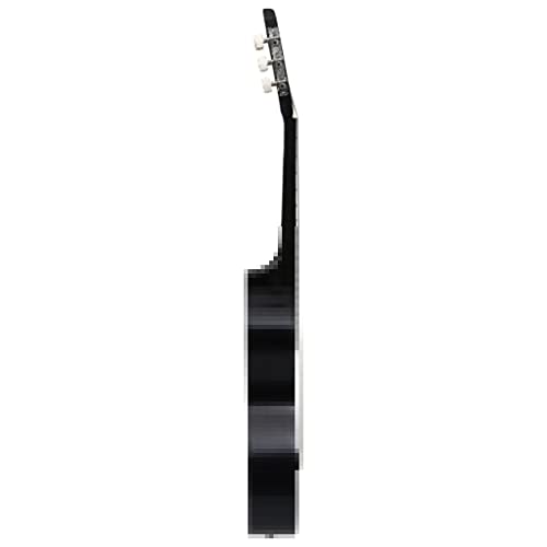 Wakects Guitare classique noire avec sac pour débutants et adultes - Les Beatles, Paul McCartney, John Lennon, RIngo Starr, George Harrison Wakects Guitare classique noire avec sac pour débutants et adultes – Image 5