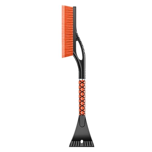 Rascador de hielo para coche, cepillo de limpieza para coche y cepillo de nieve con rasqueta, batidor de nieve y raspador de hielo, eliminación de hielo extensible con mango de espuma para