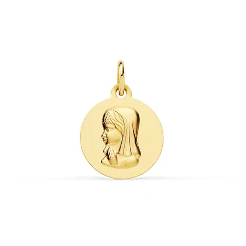 Medalla Virgen Niña oro 18k Inmaculada Romero recuerdo eterno para la Primera Comunión