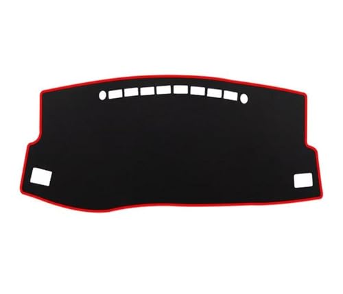 Tapis de Tableau de Bord Toyota Corolla Auris ZRE182 2014-2018 Dashmat Noir Bordure Rouge Volant à Droite