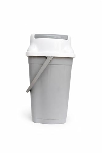 Image of ARISTO Utility Plastic Swing Lid Dustbin 28 LTR (Grey)