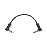 Cable acodado D\'Addario Guitar Cable - Guitar Patch Cable - Geo Tip Technology - Shielded for Noise Reduction - 6 Inch/0.15 Meters - Right Angle Ends - 1 Pack