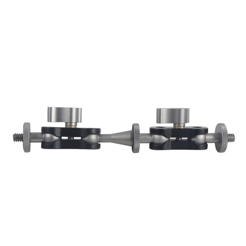 Image of Articulating Arm for Video and Auditory Equipment Features Double Ball Heads and 1 /4Inch Screws for More Flexibility LED Light Suppor