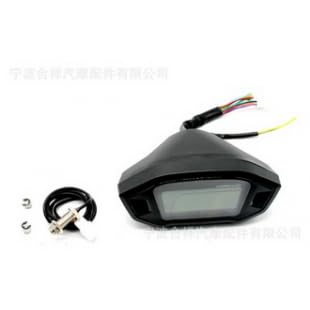 Riloer Motorcycle Speedometer Tachometer LCD Digital Odometer, Fit for DC 12V Motorcycle, 7 Color Backlit Switchable