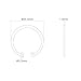 uxcell 5Pcs 50mm Internal Retaining Ring Circlip, 304 Stainless Steel Internal Circlip Snap Rings C-Clips GB893 for Grooved Shafts Studs, Silver Tone