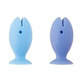 マーナ (marna) 立つおさかな歯ブラシカバー ( ブルー x 2個入 ) 歯ブラシ立て ( スタンド / 自立 / 衛生的 ) 歯ブラシスタンド W583B