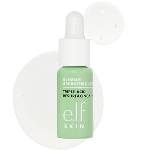 e.l.f. SKIN Blemish Breakthrough Triple-Acid Resurfacing Serum Mini Hydrating Night Serum For Fighting Blemishes Helps Improve Skin Tone & Texture