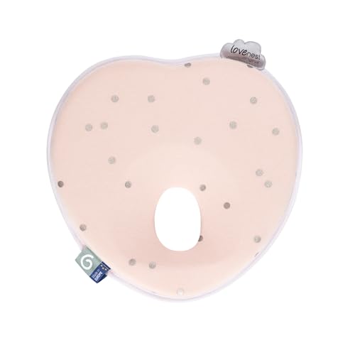 Image of Babymoov Lovenest Baby Head Support, Soft Infant Support for Supervised Awake Time, Stroller & Bouncer Use, Breathable Fabric, Lightweight Newborn Support, Pink