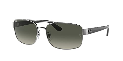 Ray-Ban RB3687 Sunglasses Bundle: RB 3687 004/71 Gunmetal Grey Gradient and Universal Anti-slip Silicone Leash