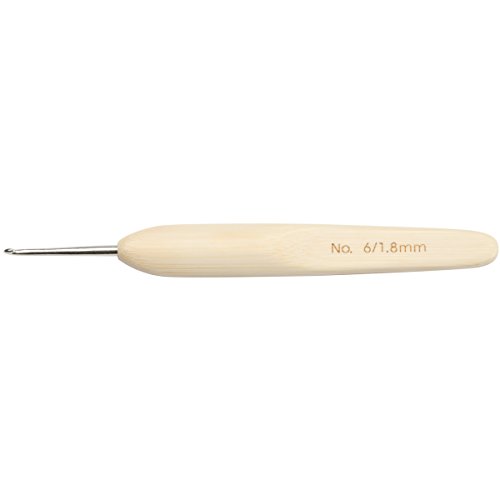 CHIAOGOO Metal Head/Bamboo Handle Crochet Hook, F5/3.75mm