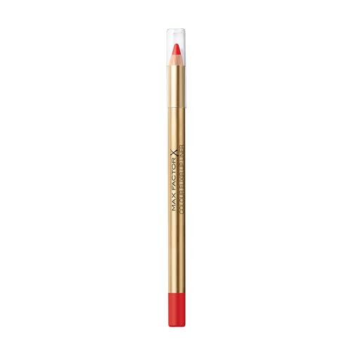 Max Factor Colour Elixir Lipliner, 60 Red Ruby, Lipliner für ideal definierte Lippen, mit geschmeidiger Textur und mattem Finish, verlängert die Haltbarkeit des Lippenstifts, 5 g