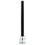 JU JIAN TEC 3/8 Inch Drive Long Hex Bit Socket, H8, Full Polished, Premium CR-V & S2 Alloy Steel Head Made for Auto/Mechanical