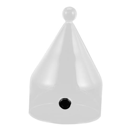Amosfun de Vidrio para Pasteles con Difusor de Humo Cloche Grueso para Postres y Alimentos Tapa Resistente para Uso Doméstico y Restaurante